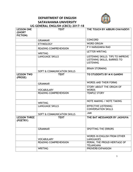 SU English Syllabus, Old and New.Pdf