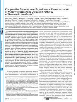 Comparative Genomics and Experimental Characterization of N