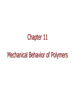 고분자의 변형과 파괴 (Deformation and Fracture of Polymers)