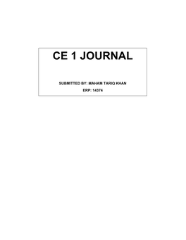 Ce 1 Journal