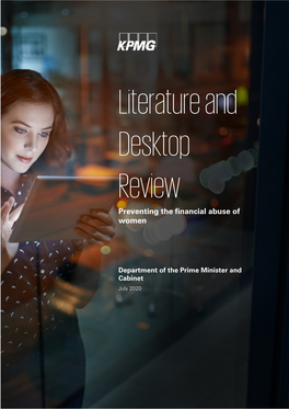 Preventing the Financial Abuse of Women: Literature and Desktop Review