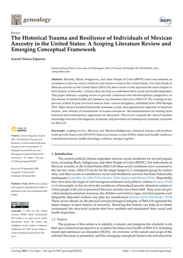 The Historical Trauma and Resilience of Individuals of Mexican Ancestry in the United States: a Scoping Literature Review and Emerging Conceptual Framework