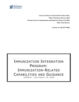 Immunization-Related Capabilities and Guidance
