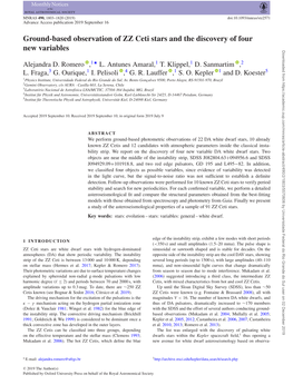 Ground-Based Observation of ZZ Ceti Stars and the Discovery of Four New Variables