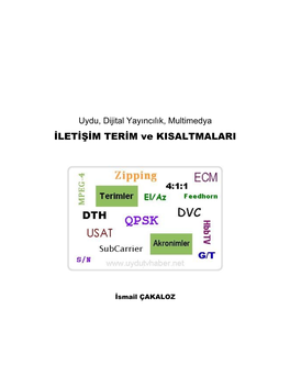 Uydu Sözlüğü Ve İletişim Terimleri