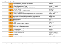 Catalogue by Topic (PDF)