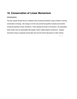 10.Linear Momentum Conservation Thurs 3.25.10.Nb