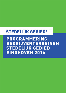 Programmering Bedrijventerreinen Stedelijk Gebied Eindhoven 2016