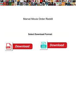 Marvel Movie Order Reddit