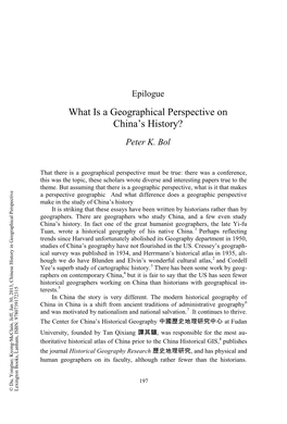 What Is a Geographical Perspective on China's History?