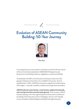 Evolution of ASEAN Community Building: 50-Year Journey