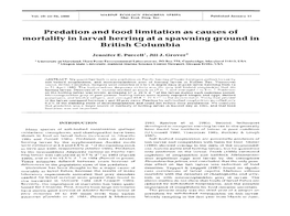 Predation and Food Limitation As Causes of Mortality in Larval Herring at a Spawning Ground in British Columbia