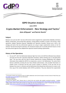 Crypto-Market Enforcement - New Strategy and Tactics1