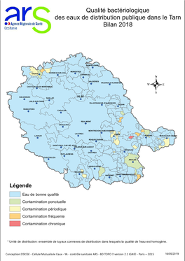 Qualité Bactériologique Des Eaux De Distribution Publique Dans Le Tarn Bilan 2018