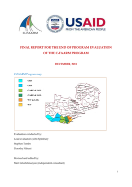 Final Report for the End of Program Evaluation of the C-Faarm Program