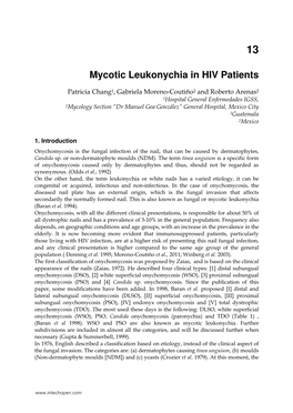 Mycotic Leukonychia in HIV Patients