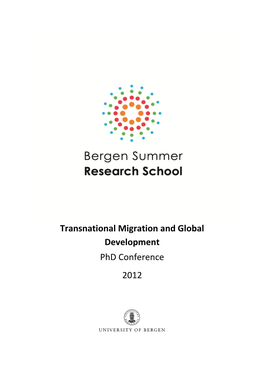 Transnational Migration and Global Development Phd Conference 2012