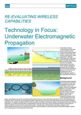 Technology in Focus: Underwater Electromagnetic Propagation