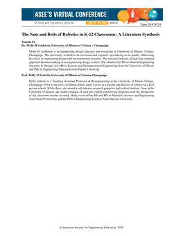 The Nuts and Bolts of Robotics in K-12 Classrooms: a Literature Synthesis