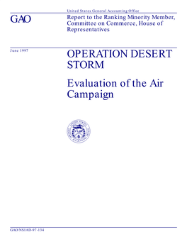 NSIAD-97-134 Operation Desert Storm: Evaluation of the Air Campaign