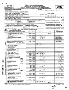 990-PF Return of Private Foundation