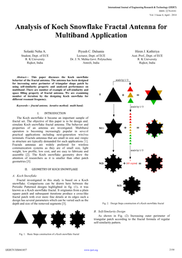 Analysis of Koch Snowflake Fractal Antenna for Multiband Application