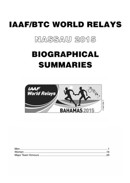 2015 Nassau Biographies Test.Qxp Biographical Summaries