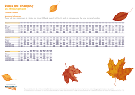 Times Are Changing at Mottingham Trains to London