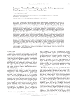 Structural Polymorphism of Poly(Ethylene Oxide)-Poly(Propylene Oxide) Block Copolymers in Nonaqueous Polar Solvents