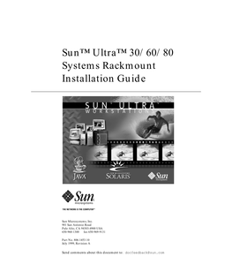 Sun Ultra 30/60/80 Systems Rackmount Installation Guide
