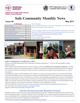 Safe Community Monthly News Issue 46 May 2011