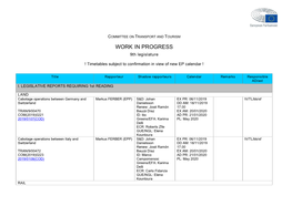 WORK in PROGRESS 9Th Legislature