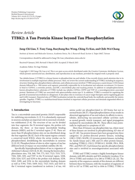 TTBK2: a Tau Protein Kinase Beyond Tau Phosphorylation