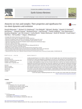 Antarctic Ice Rises and Rumples: Their Properties and Signiﬁcance for Ice-Sheet Dynamics and Evolution