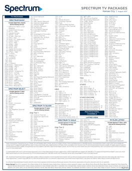 SPECTRUM TV PACKAGES Kansas City | August 2021