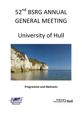 BSRG ANNUAL GENERAL MEETING University of Hull