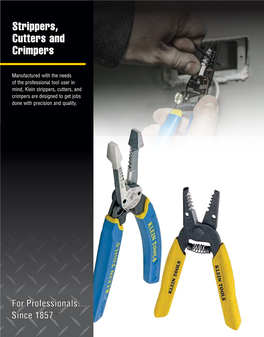 Wire Strippers, Cutters and Crimper