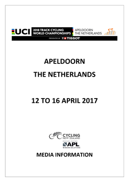 Apeldoorn the Netherlands 12 to 16 April 2017