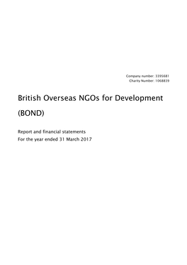 British Overseas Ngos for Development (BOND)