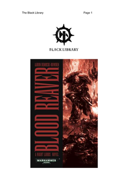BLOOD REAVER a Night Lords Novel by Aaron Dembski-Bowden
