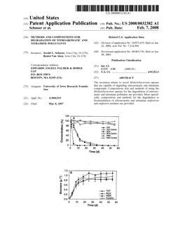 (12) Patent Application Publication (10) Pub. No.: US 2008/0032382 A1 Schnoor Et Al