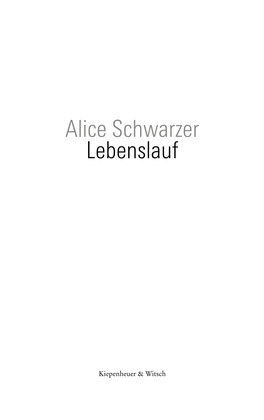 Alice Schwarzer Lebenslauf