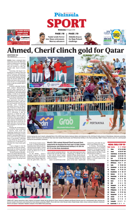 Ahmed, Cherif Clinch Gold for Qatar ARMSTRONG VAS the PENINSULA