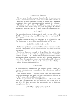 18.703 Modern Algebra, Quotient Groups