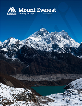 Mount Everest Planning Package (29,035 Ft/8,850 M) Climber Information