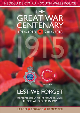 Great War Centenary 19 14-19 18 201 4-2018