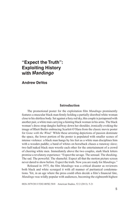 “Expect the Truth”: Exploiting History with Mandingo