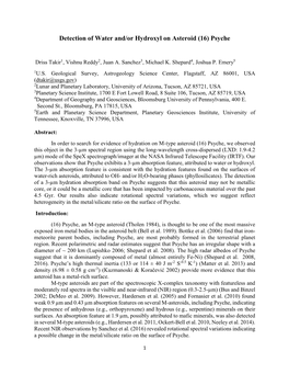 Detection of Water And/Or Hydroxyl on Asteroid (16) Psyche