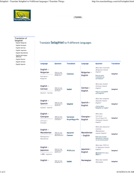 Selaphiel - Translate Selaphiel to 9 Different Languages | Translate Things