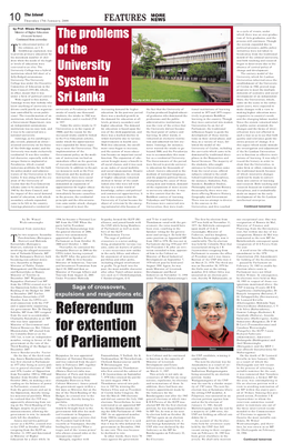 Referendum for Extention of Parliament Thondaman